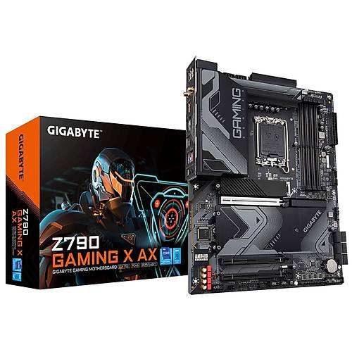 Gigabyte Z790 GAMING X AX Wi-Fi DDR5 7600 MHz (OC) PCI-E Gen5 M.2 USB 3.2 DP HDMI Thunderbolt 2.5G LAN Wi-Fi 6E ATX Soket 1700