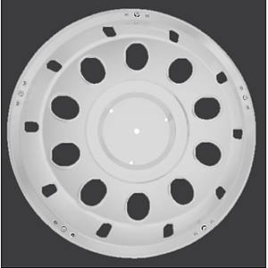 19,5'' DEL�KL� MODEL BOYALI JANT KAPA�I BEYAZ ARKA