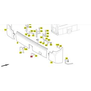 TRAVEGO - TOUR�SMO  ARKA ORTA TAMPON K���K KAPAK A4108851722