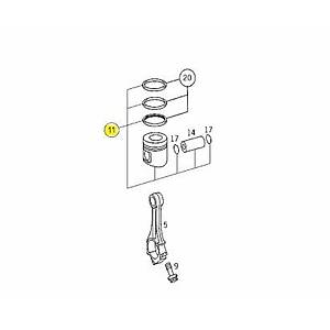 SEGMAN 3.0x2.5x4.0 102.00mm STD OM904/906 ya� seg. farkl�