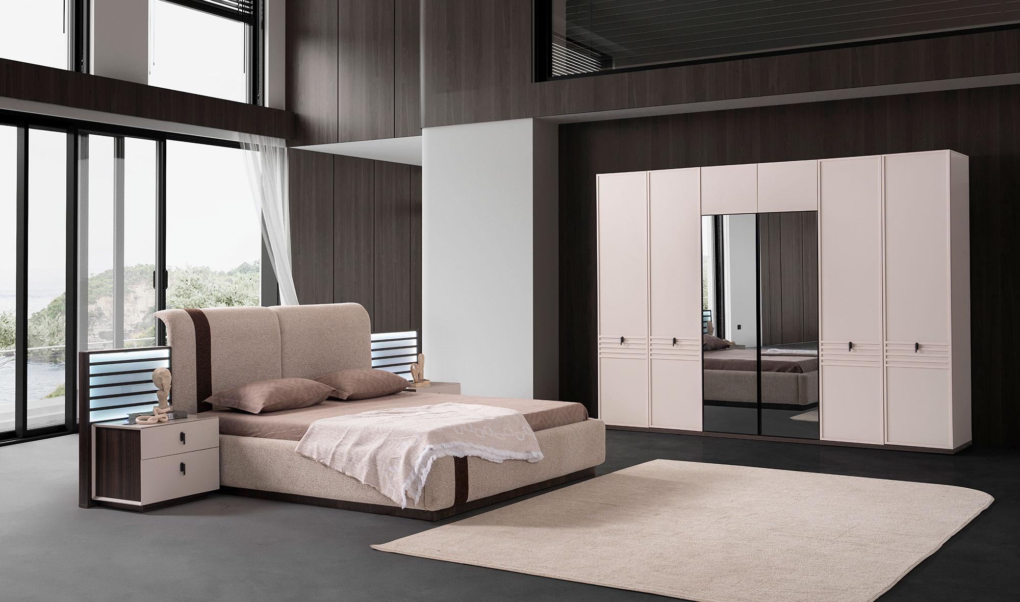 Matera Bazalı Yatak Odası - 6 Kapılı