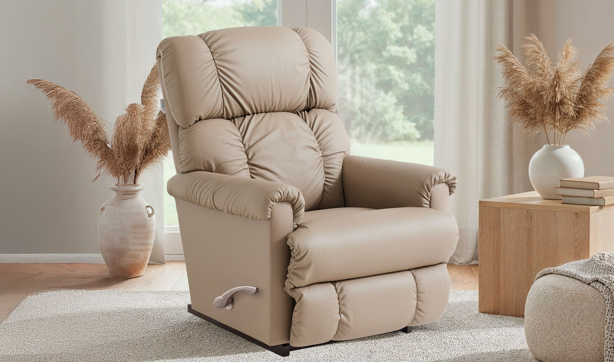La-Z-Boy Pinnacle Leather Madras Sallanır TV Koltuğu - Mushroom