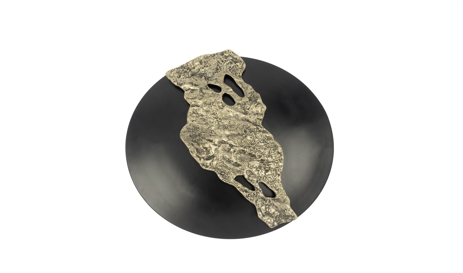 Siyah Gold Metal Duvar Dekoru 33 cm