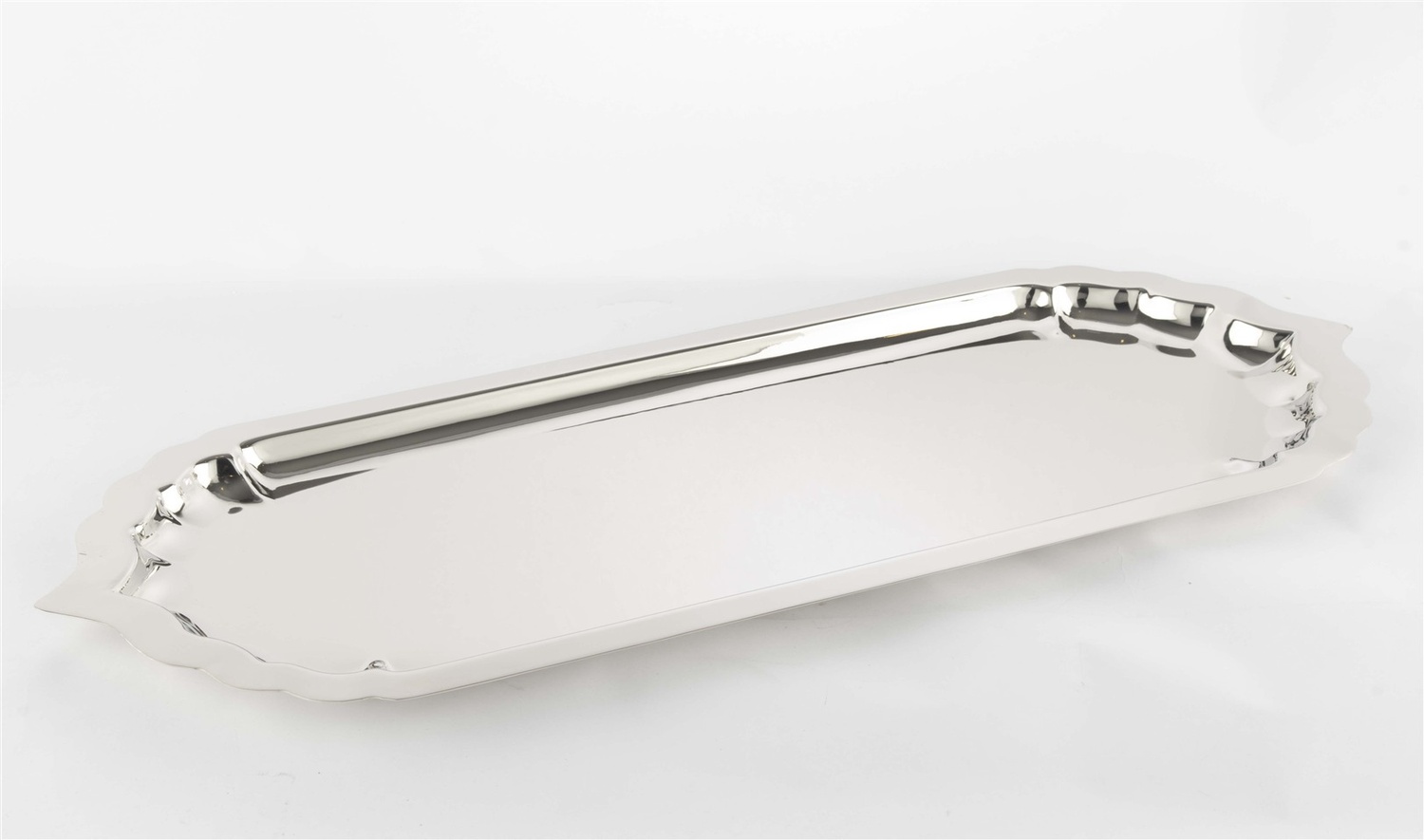 Platin Oymalı Servis Tepsisi 61x24 cm