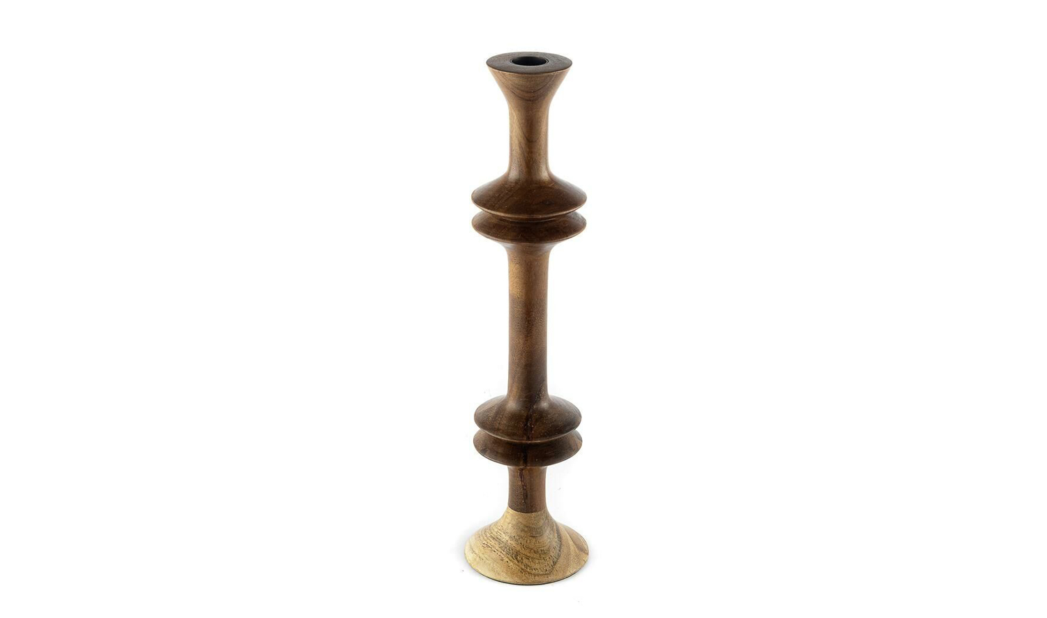 Ahşap Sütun Mumluk 10x37 cm