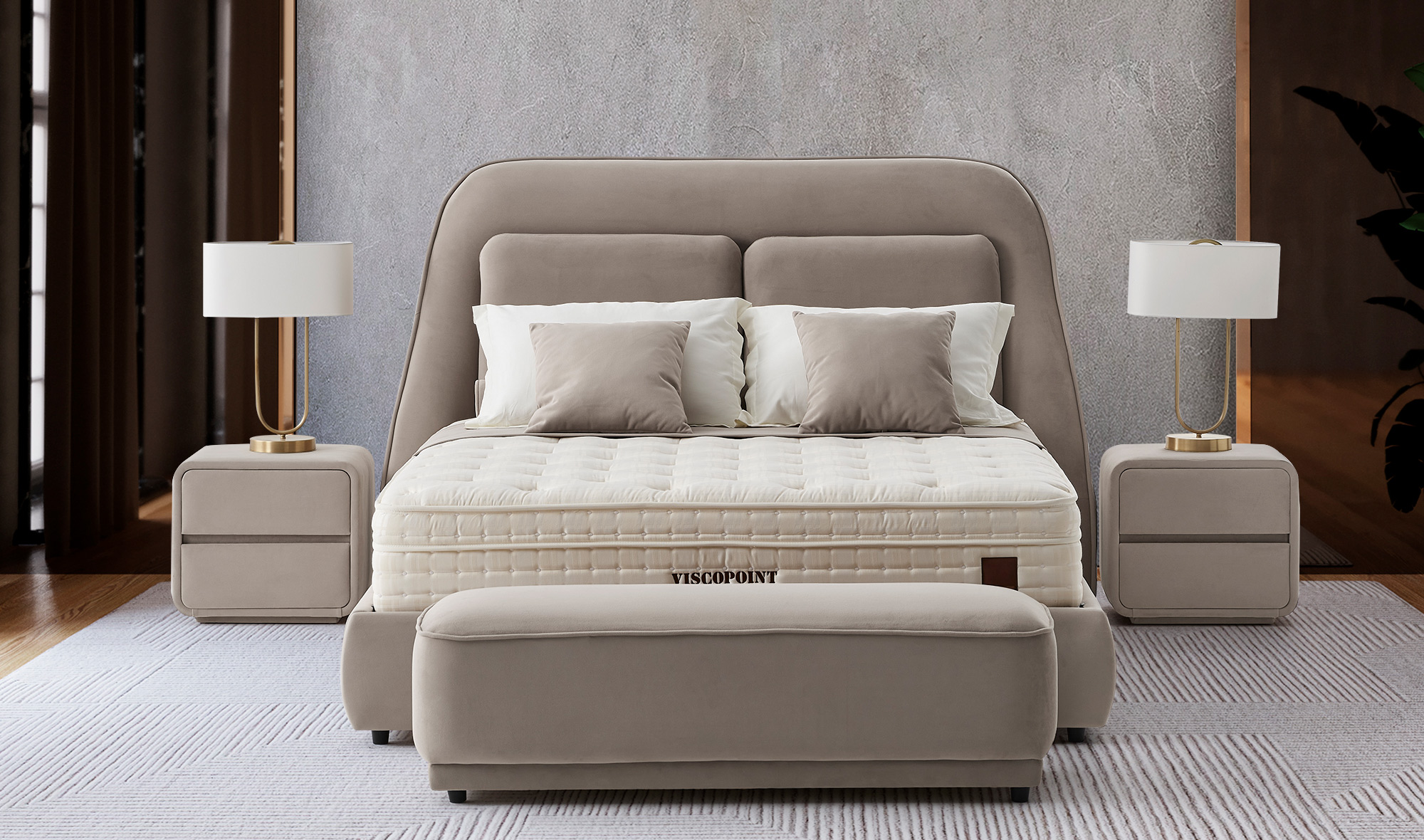 Viscopoint Venedik Baza + Başlık + Yatak