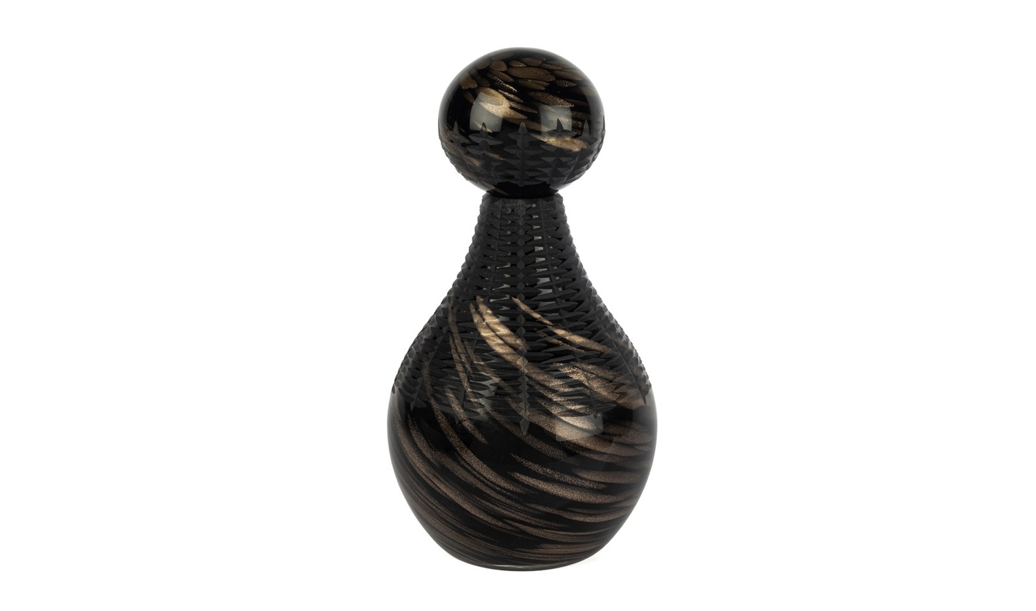 Siyah Bronz Cam Şişe 18x36 cm