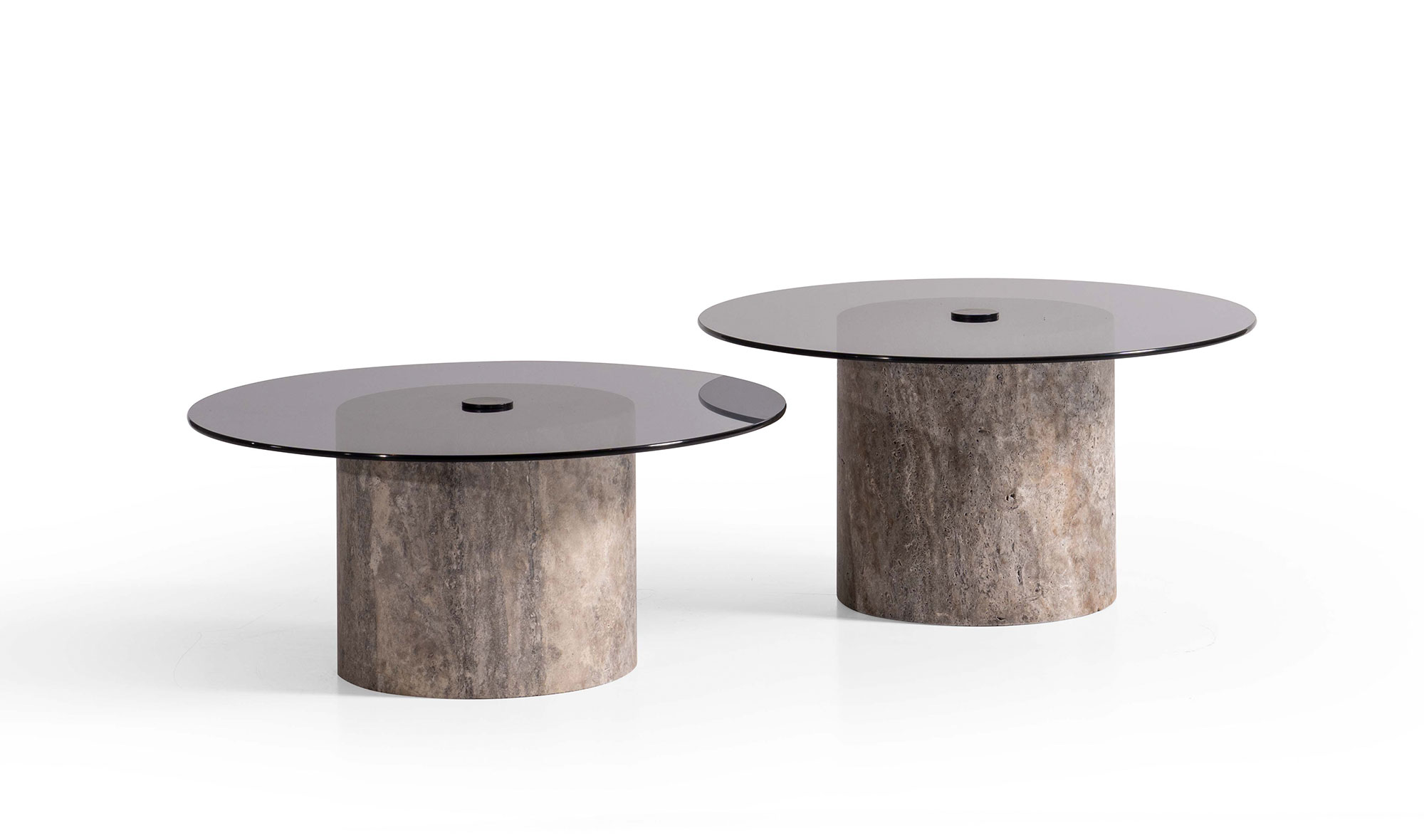 Dome Orta Sehpa Seti - Silver