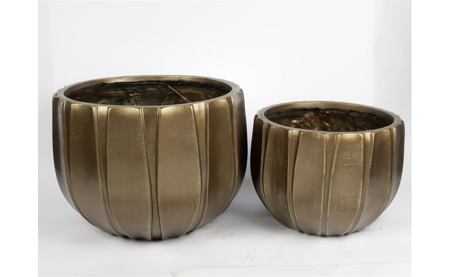 Parlak Bronz 45x35 35x28 2li Saksı