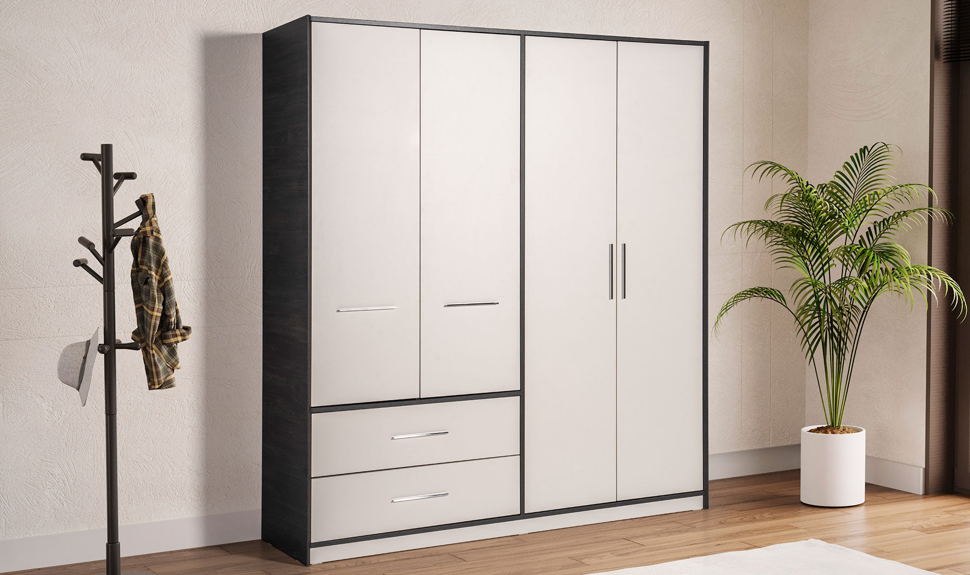Pine Gardrop - 4 Kapılı - CaddeYıldız Mobilya