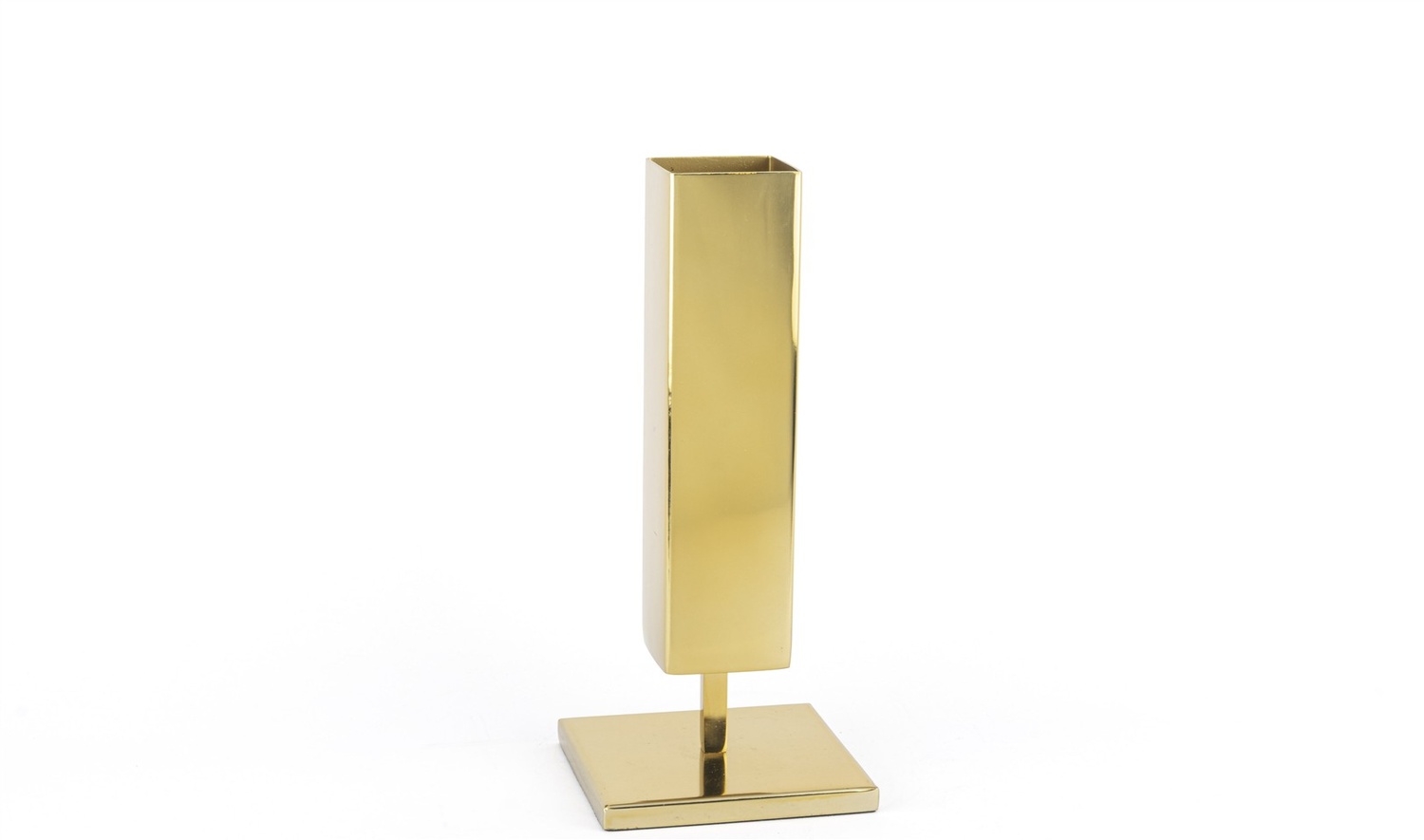 Gold Köşeli Ayaklı Vazo 11x28 cm