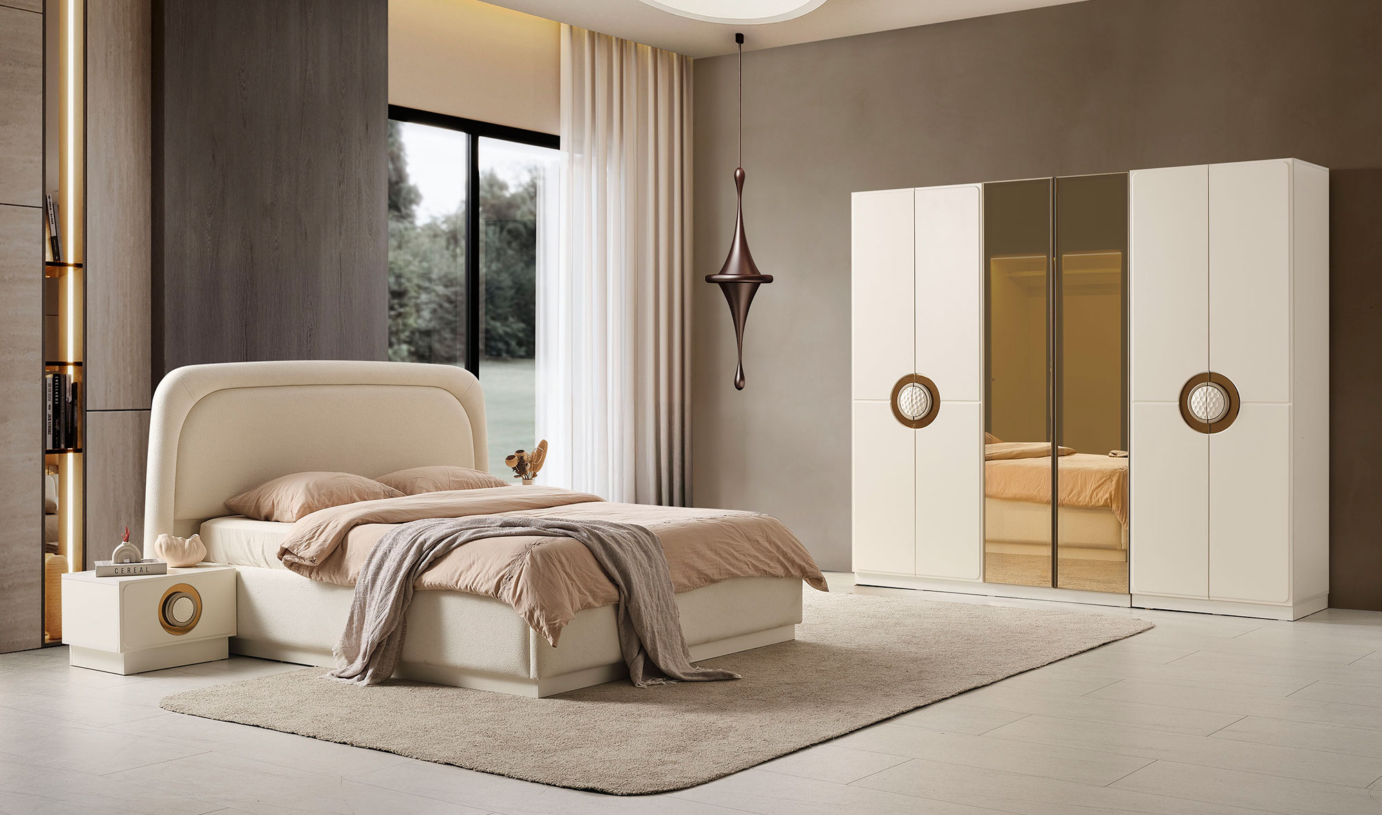 Lisboa Bazalı Yatak Odası - 6 Kapılı