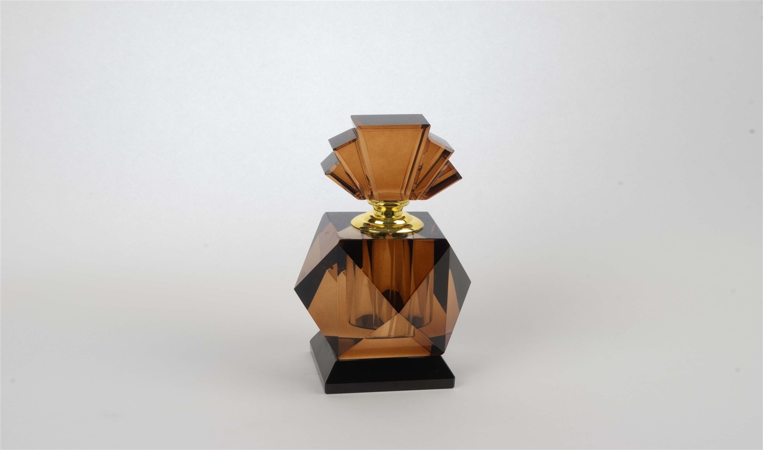 Kristal Amber Şişe 10x10x16 cm
