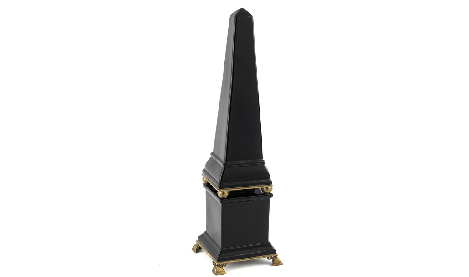Piramit Siyah Obje 12x45 cm