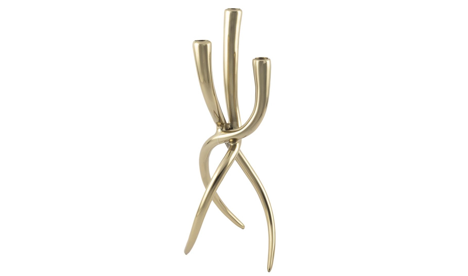 Antik Gold Metal 3lü Mumluk