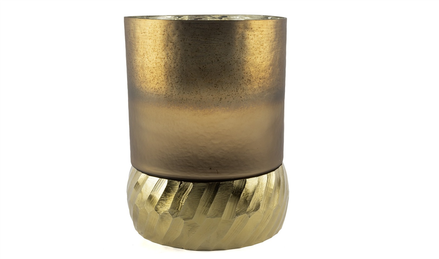 Bronz Gold Alüminyum Mumluk 26x41 cm