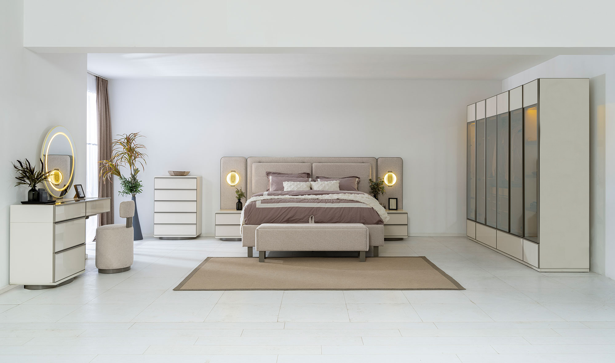 Sunny Bazalı Yatak Odası - 6 Kapaklı