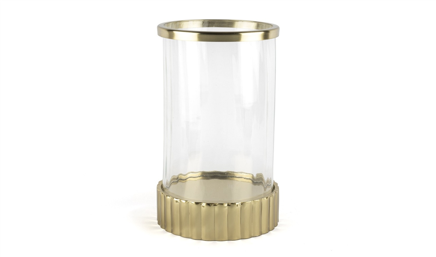 Gold Standlı Cam Mumluk 17x31 cm