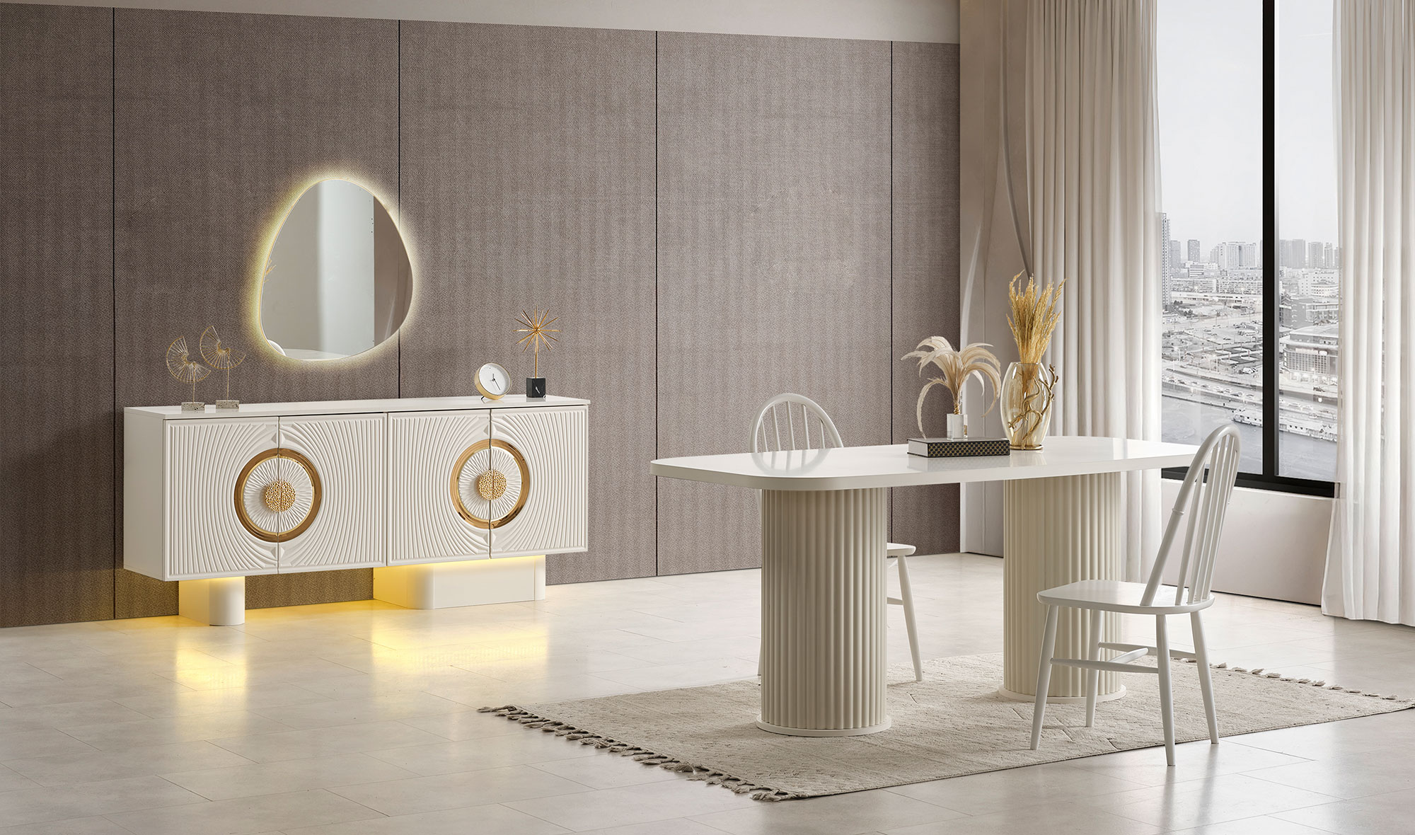 Beverly Mdf Yemek Odası