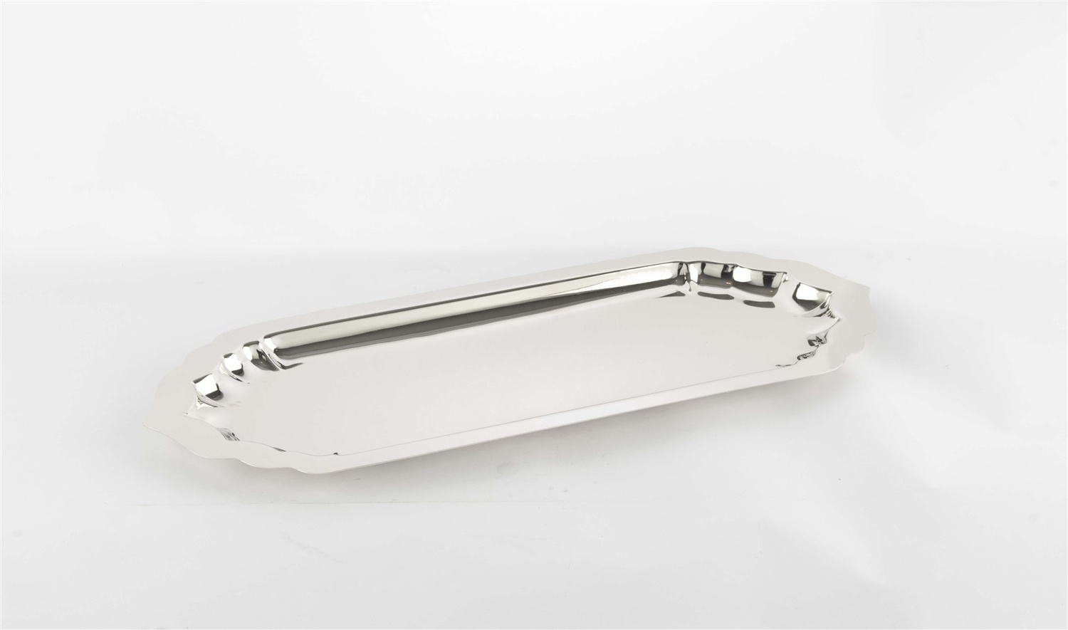 Platin Oymalı Servis Tepsisi 46x19 cm