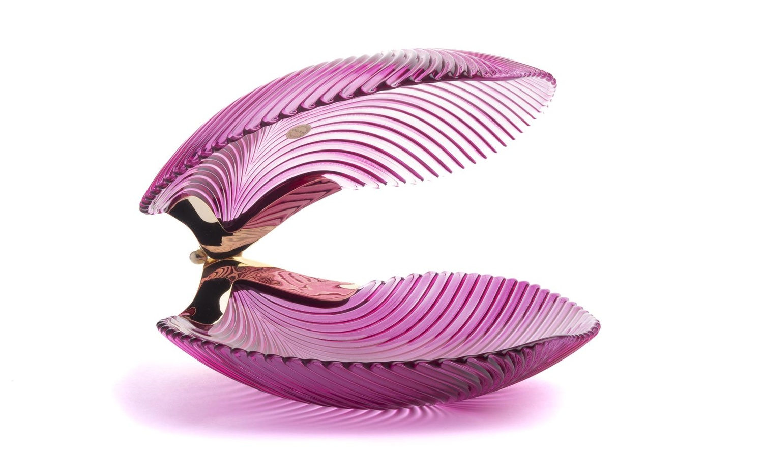 Magenta Gold Cam Deniz Kabuğu Obje