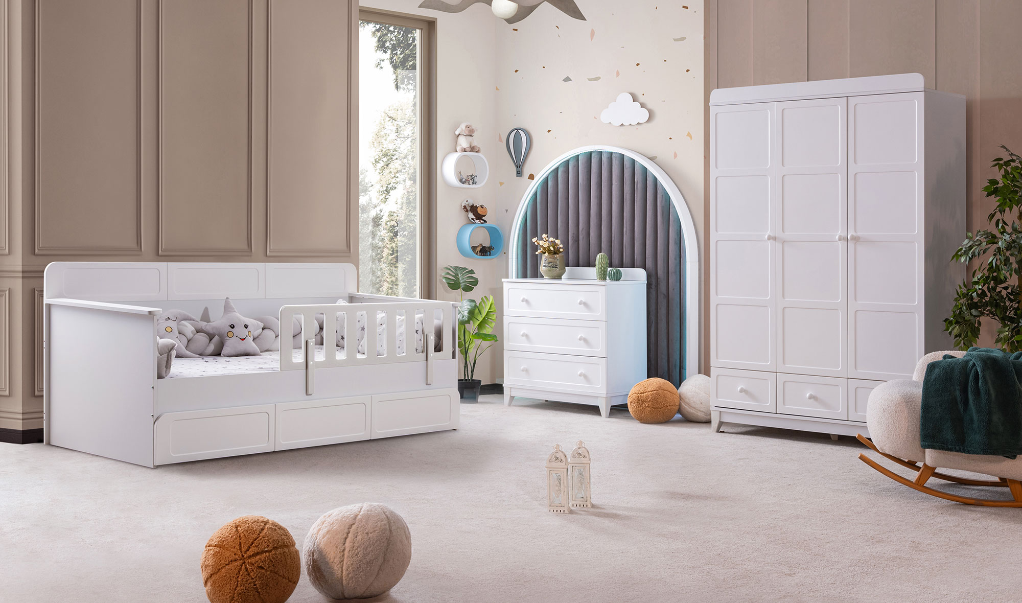 Marble Montessori Genç Odası - Beyaz