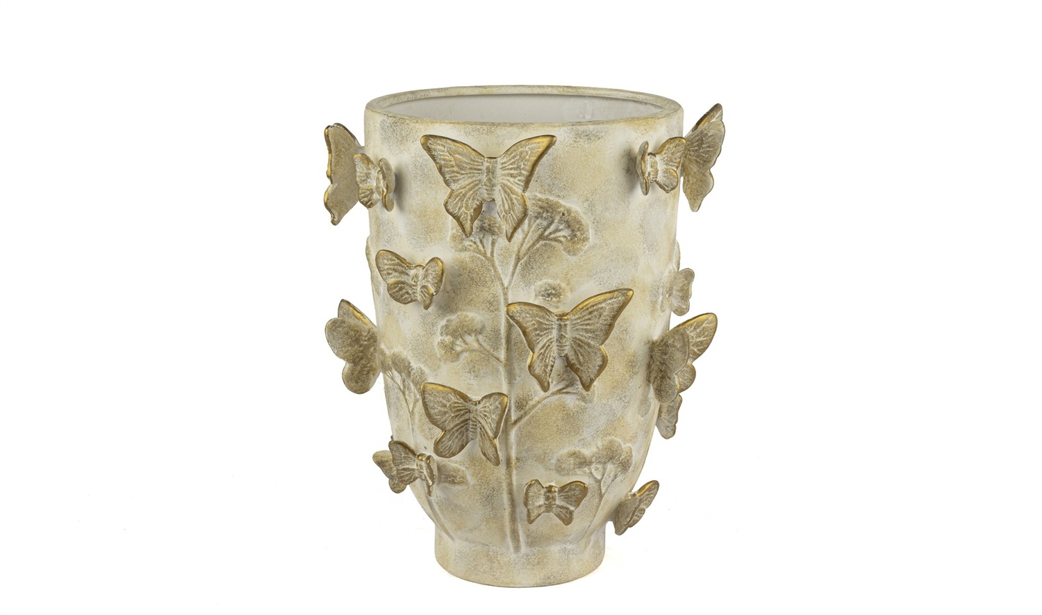 Krem Gold Butterfly Vazo 24x35 cm