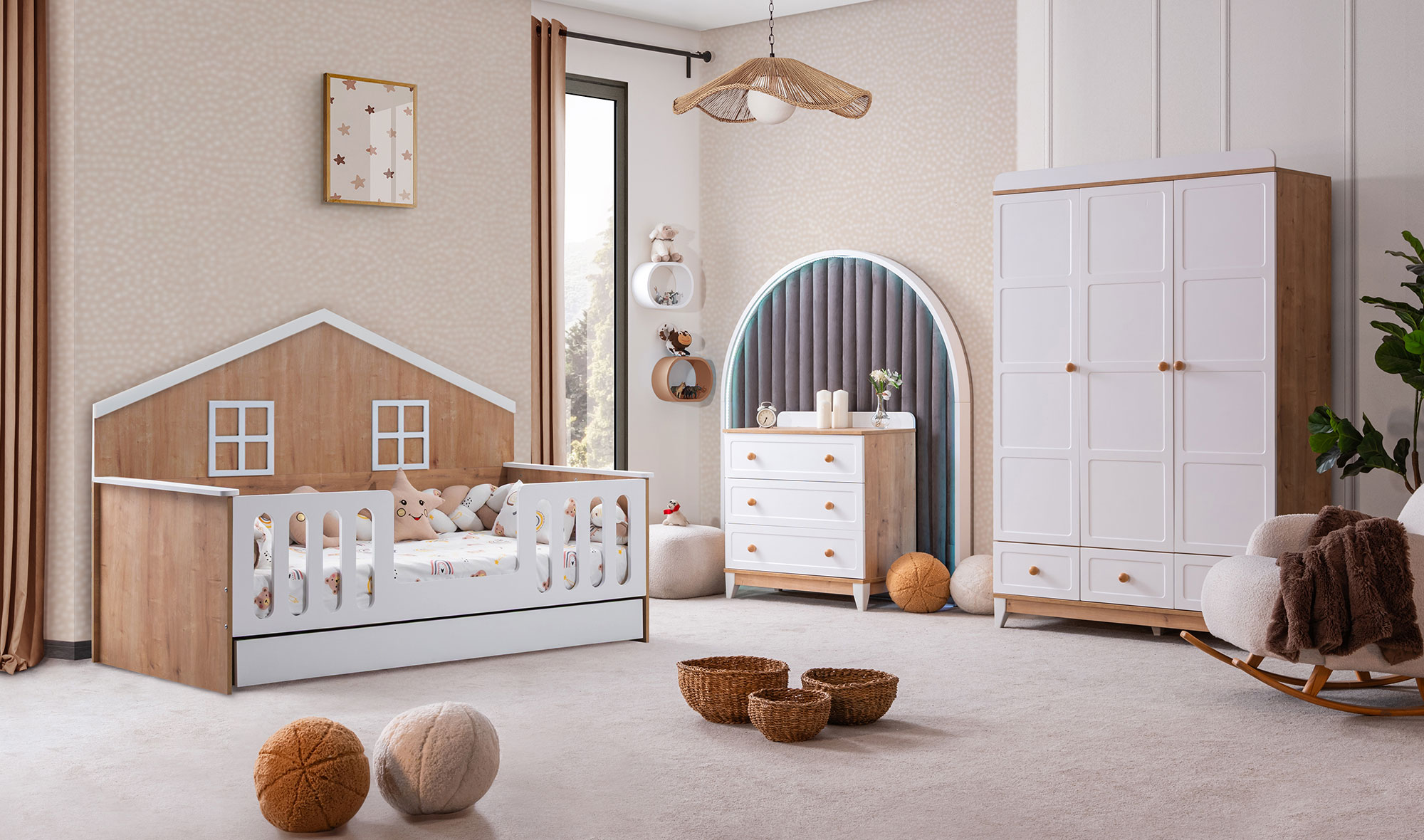 Pearl Montessori Genç Odası - Meşe