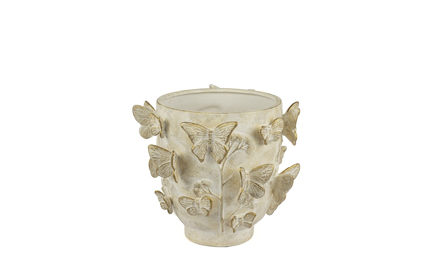 Krem Gold Butterfly Vazo 25x25 cm