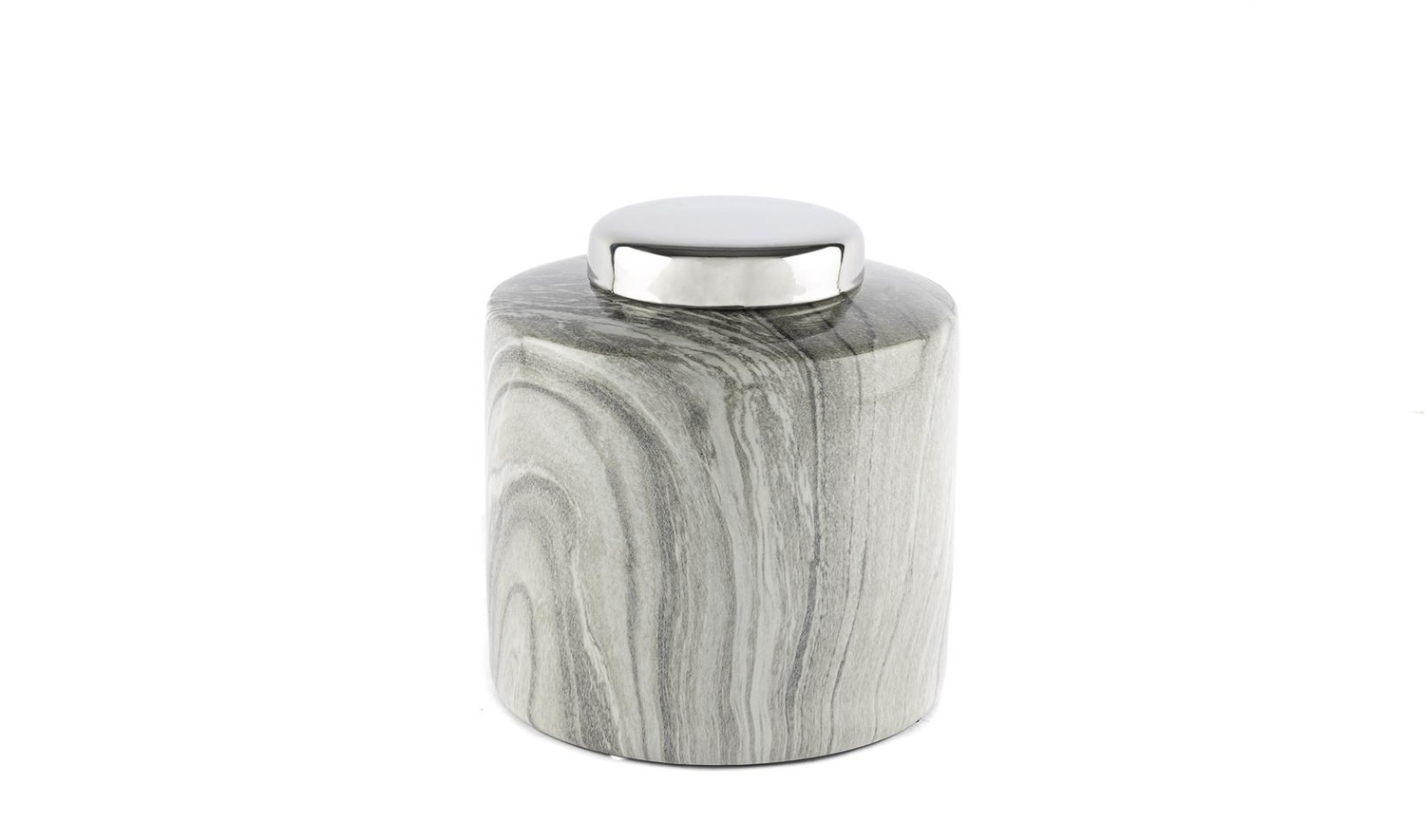 Silver Kapaklı Küp 20x20x23 cm