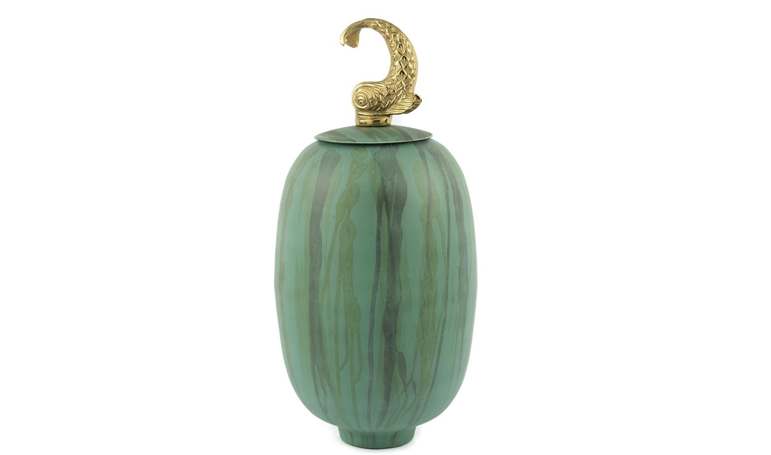 Dorado Gold Yeşil Metal Vazo 22x50 cm