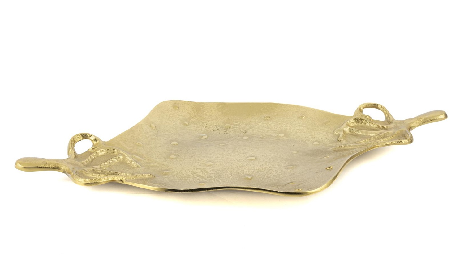 Gold Polyp Metal Dekor Tabak