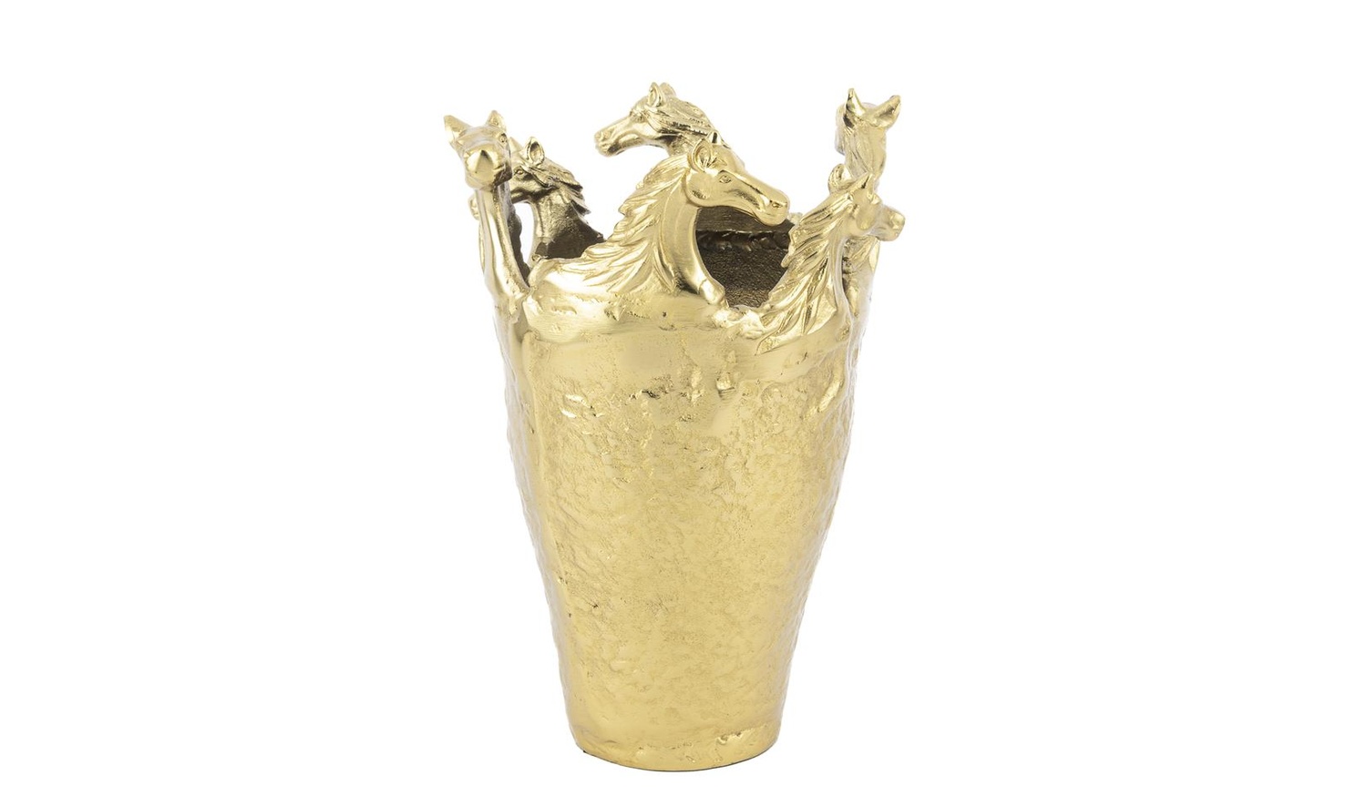 Gold At Dekorlu Metal Vazo 23x35 cm