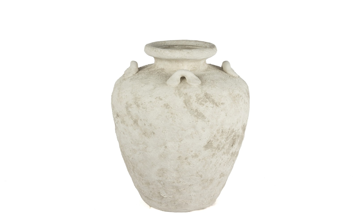 Krem Beton Kabartmalı Küp 34x43 cm
