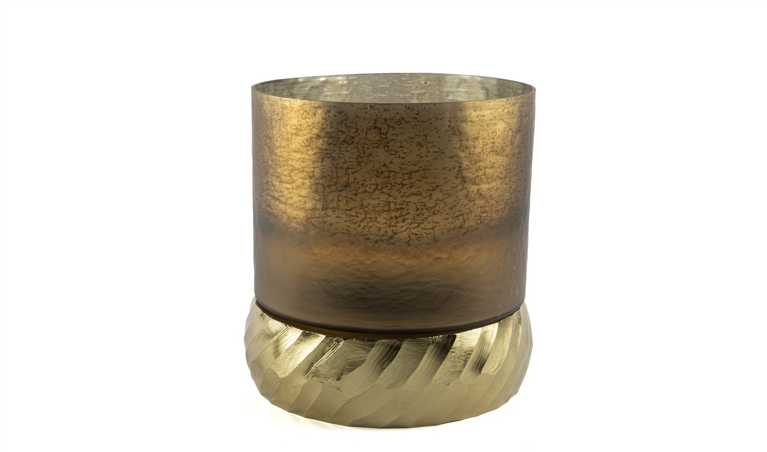 Bronz Gold Alüminyum Mumluk 26x33 cm