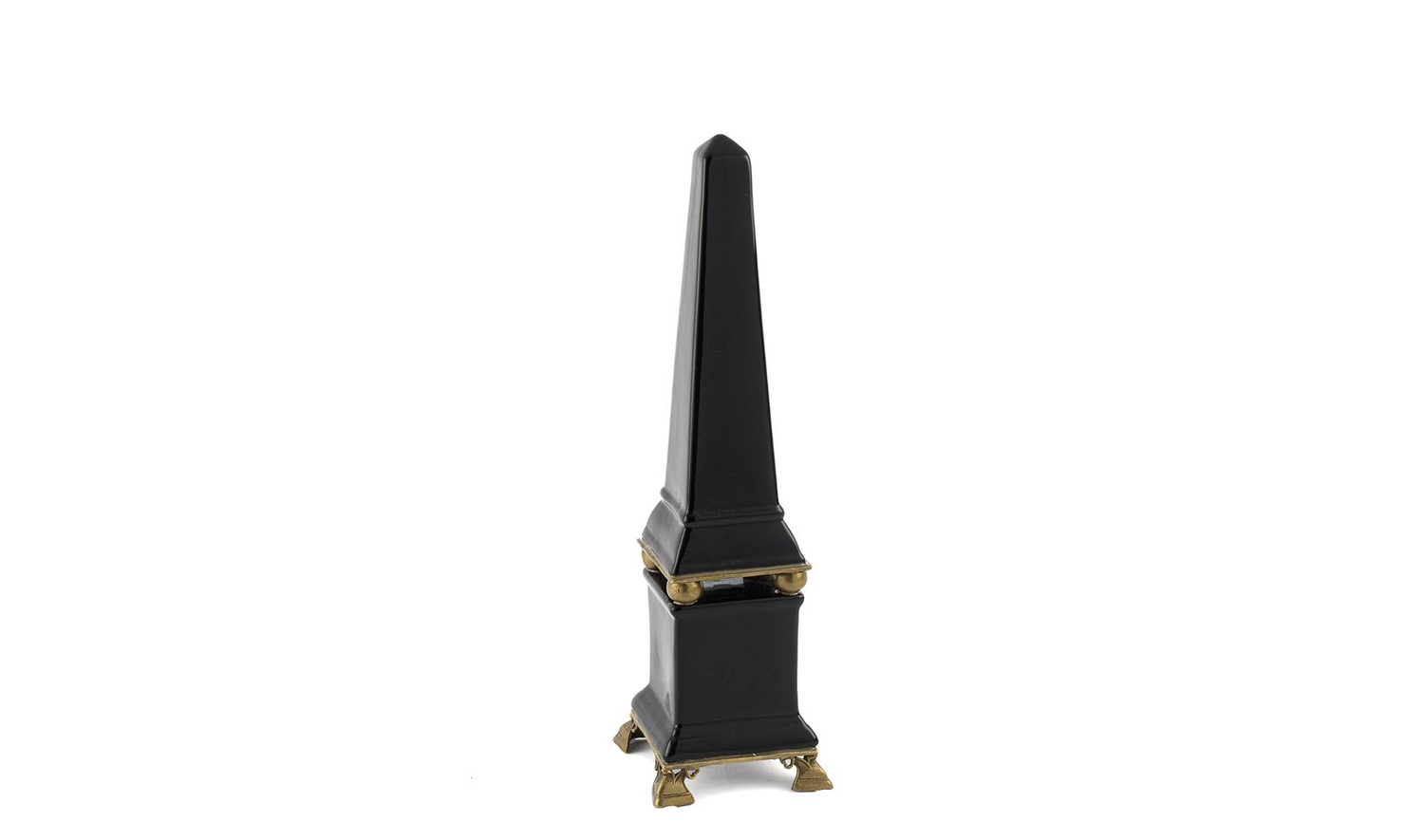 Piramit Siyah Obje 10x37 cm