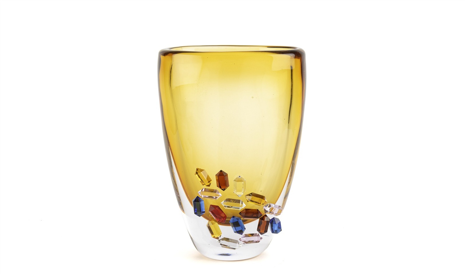 Crystal Amber Cam Vazo 13x17x30 cm