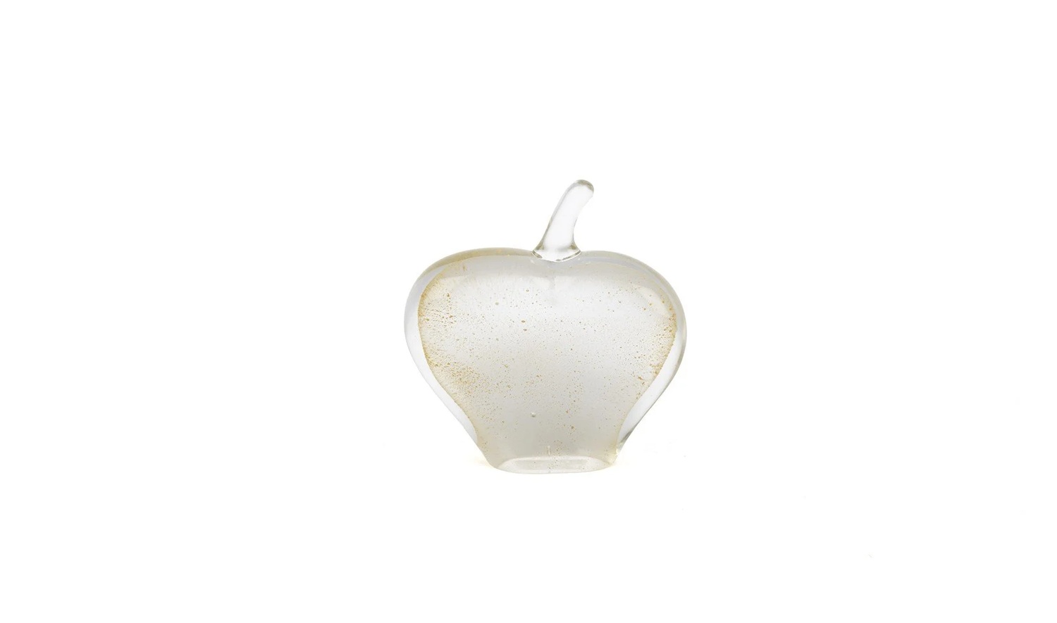 Altın Işıltılı Cam Elma 16x19 cm