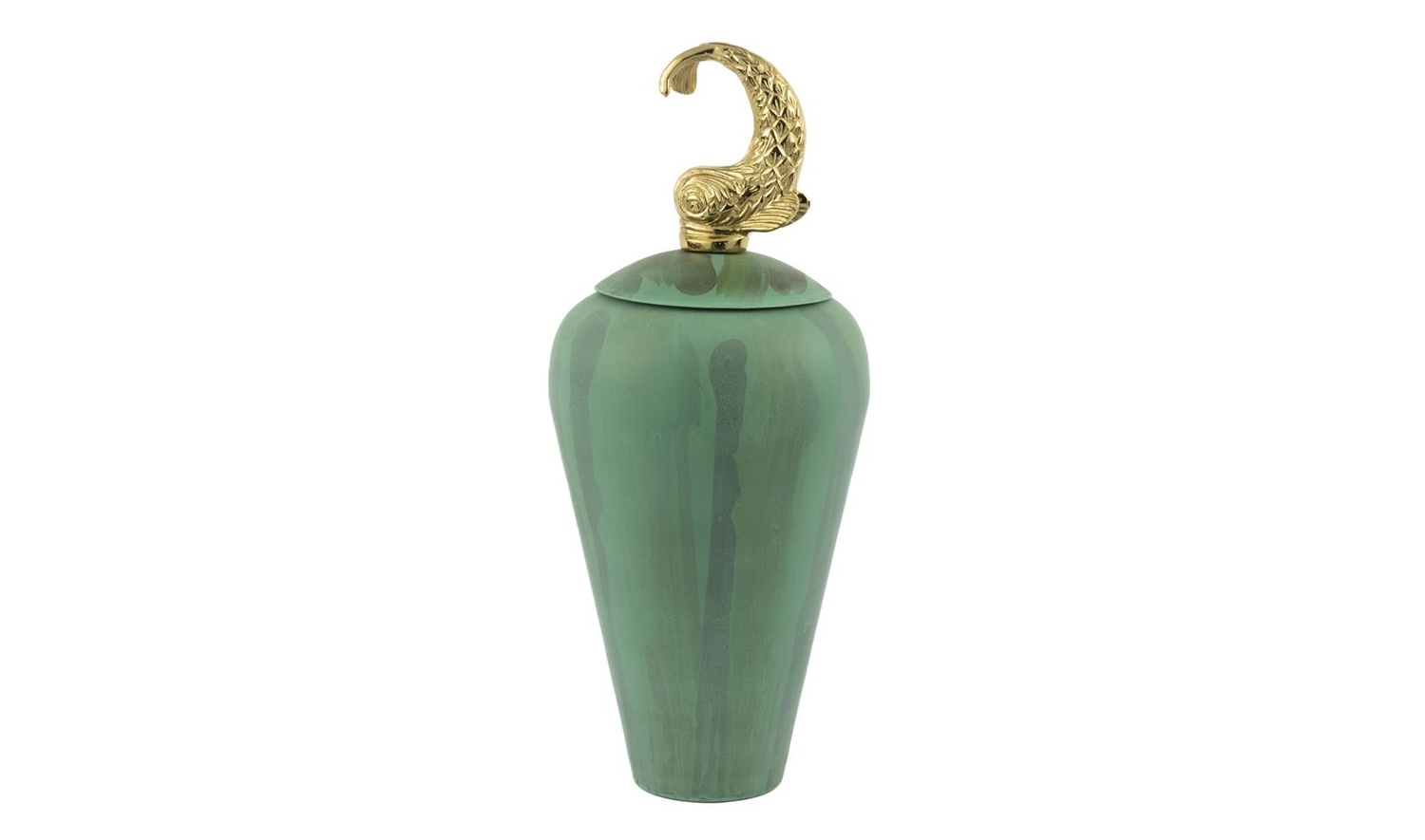 Dorado Gold Yeşil Metal Vazo 17x46 cm