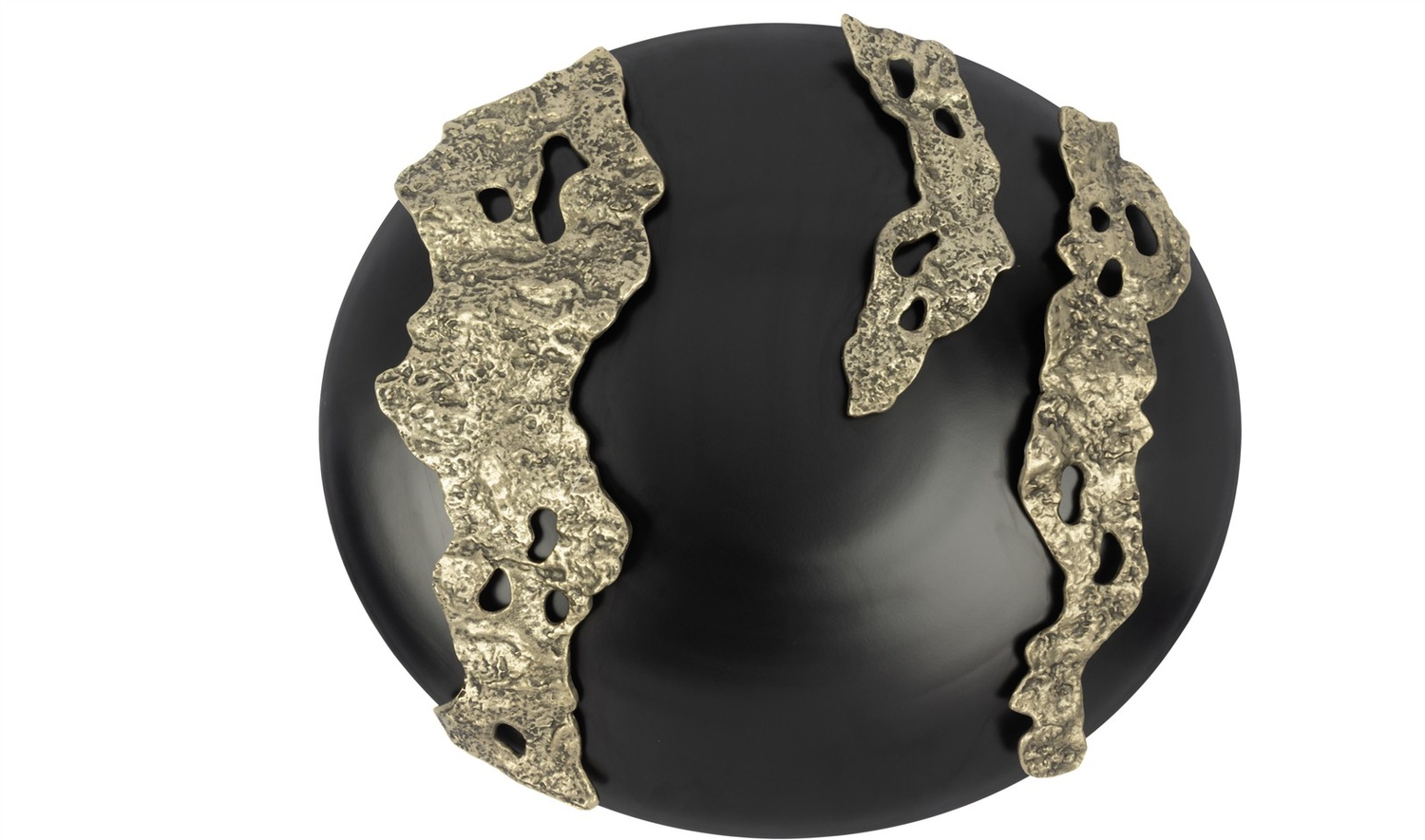 Siyah Gold Metal Duvar Dekoru 53 cm