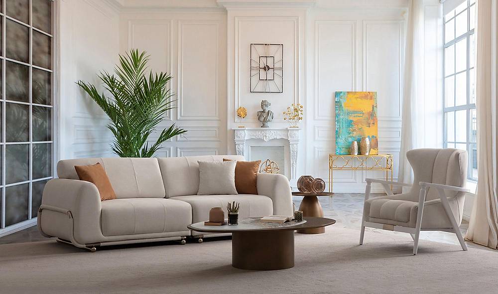 Valeria Koltuk Tak�m� - Ekru