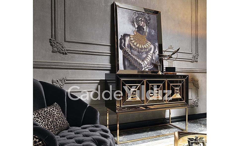 Fendi Black & Gold Luxury Dresuar