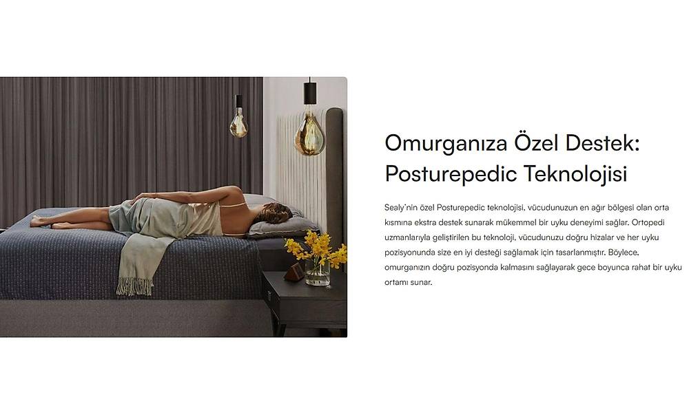 Yatsan Sealy Posturepedic Shelmore Visco Pedli Yatak