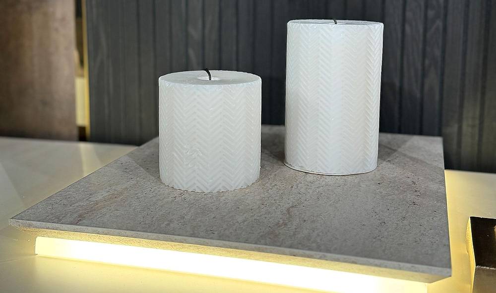 Bal�k S�rt� Silindir Mum - 2 Adet