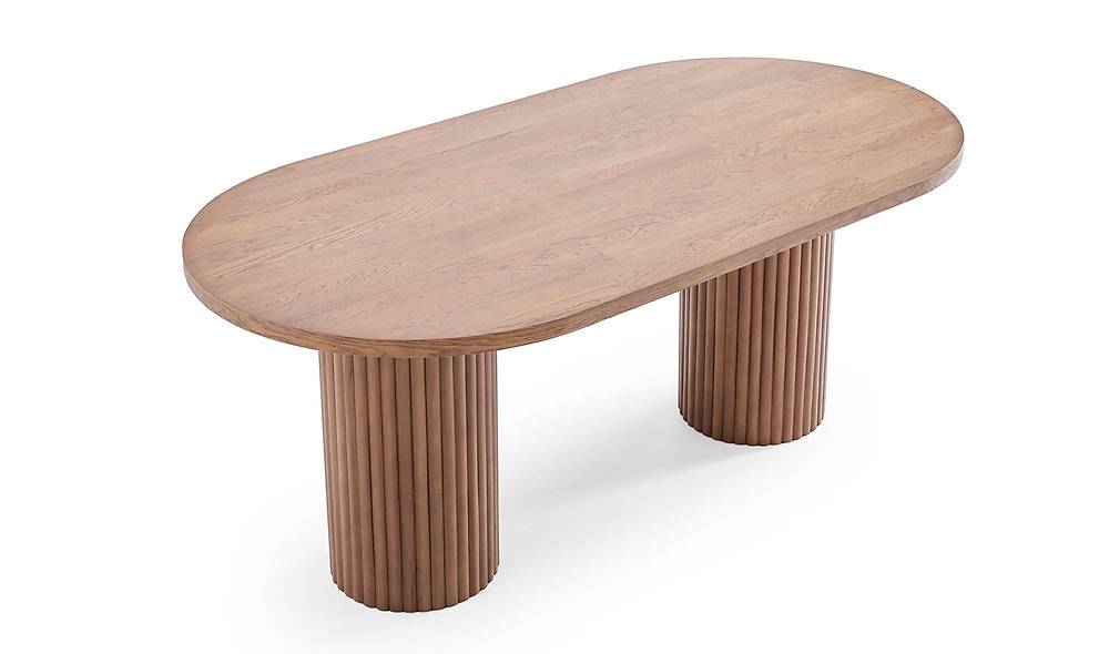 Mateo Yemek Masas Takm - Oval