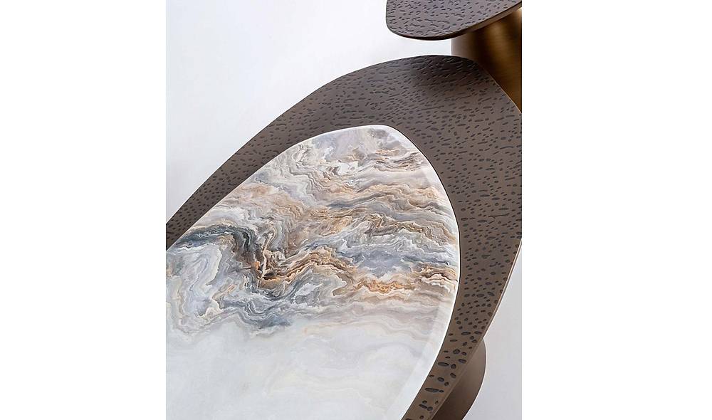 Wave Orta Sehpa Seti - Brass