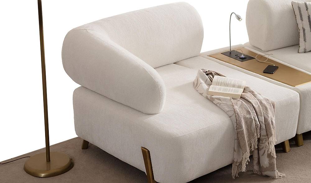 Ramona Kanepe - �� Sehpal� - Antik Gold