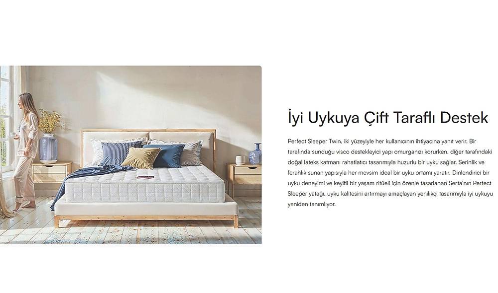 Yatsan Serta Perfect Sleeper Twin Lateks ve Visco Yatak
