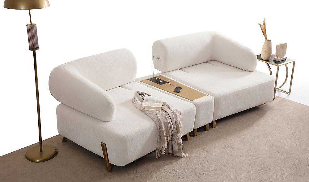 Ramona Kanepe - �� Sehpal� - Antik Gold