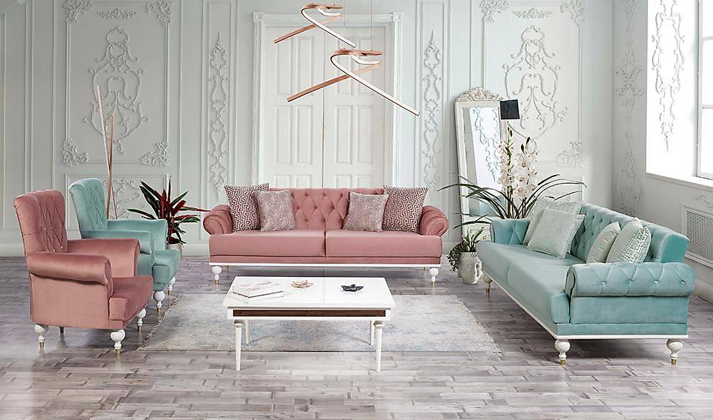 Venedik Pembe Salon Takm
